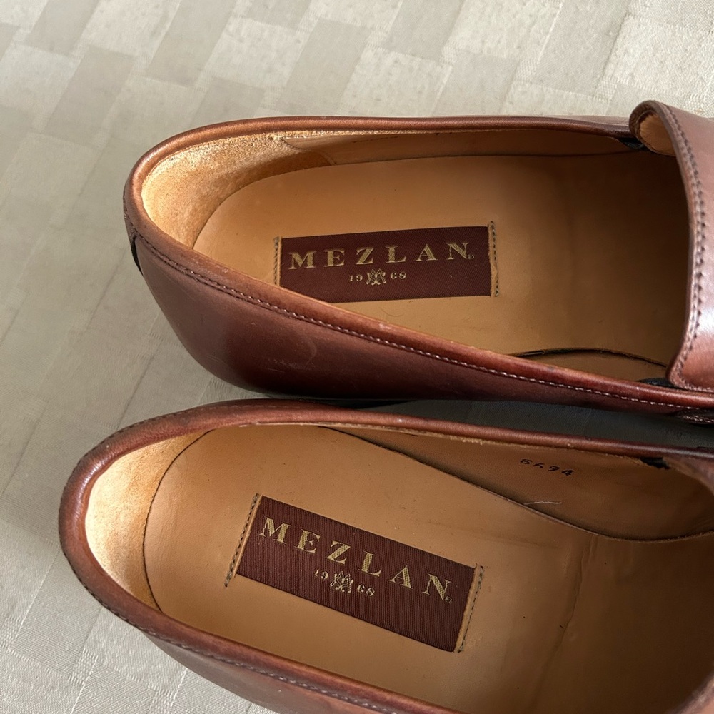 Mezlan Tours Calfskin Leather Horsebit Loafers - Picture 6 of 12